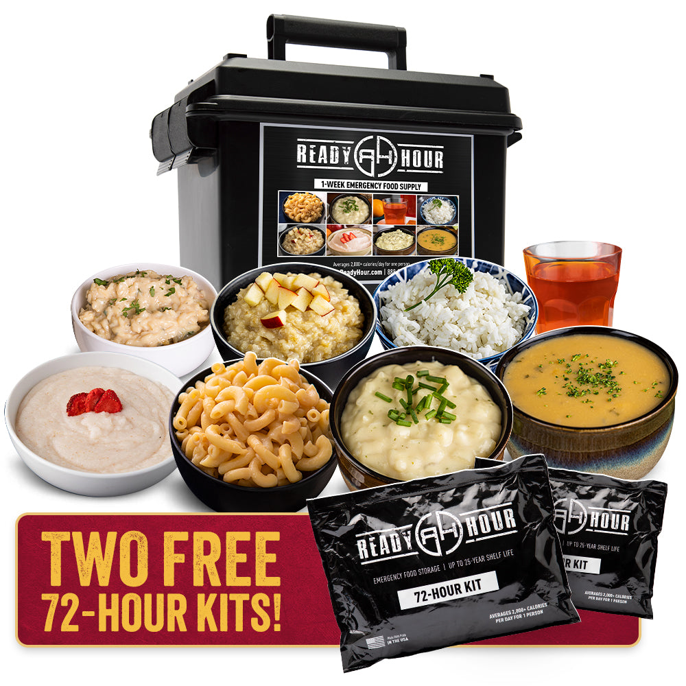 1-Week Food Supply + (2) FREE 72-Hour Kits