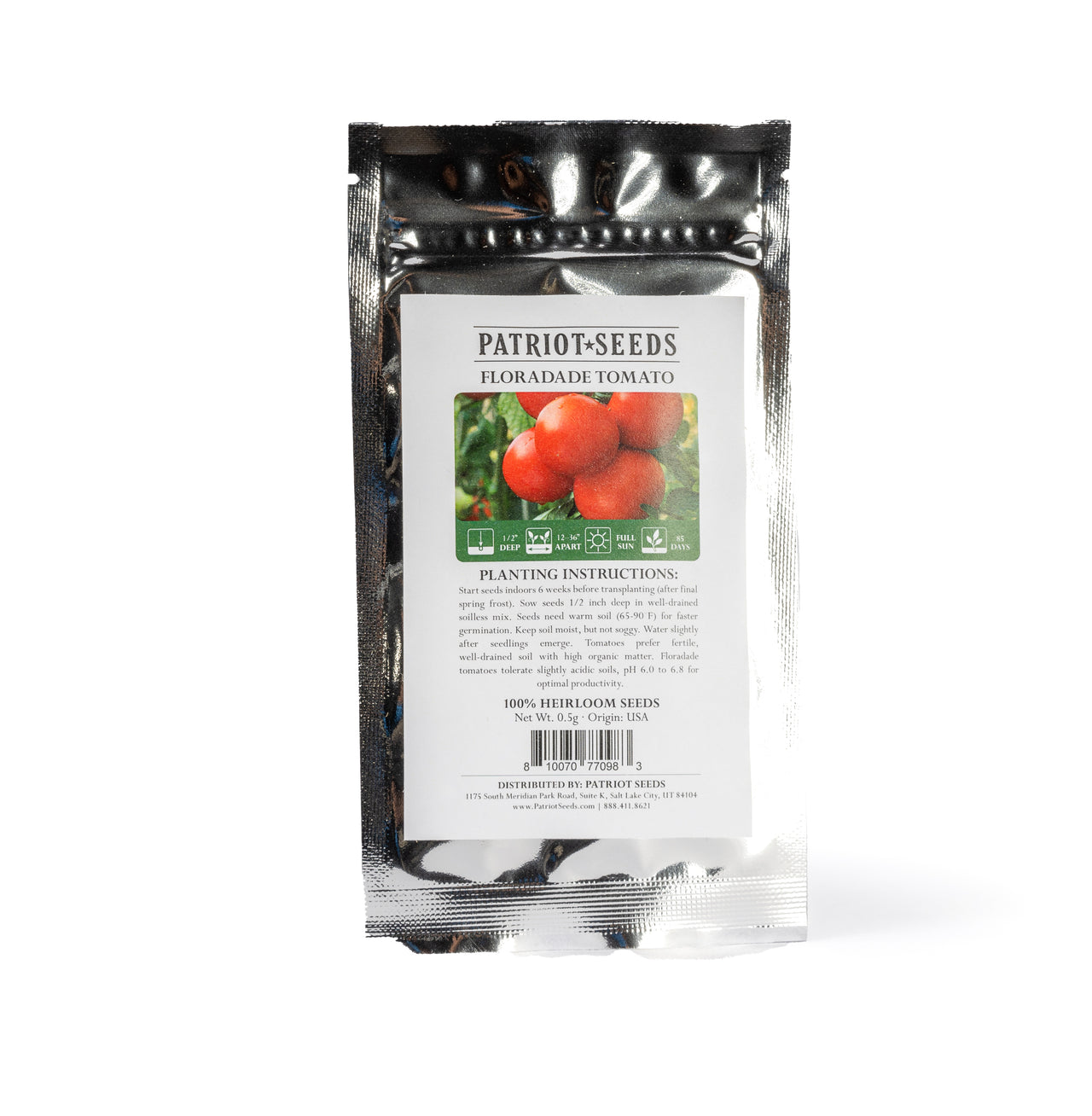 Patriot Seeds Floradade Tomato Heirloom Seeds Pouch