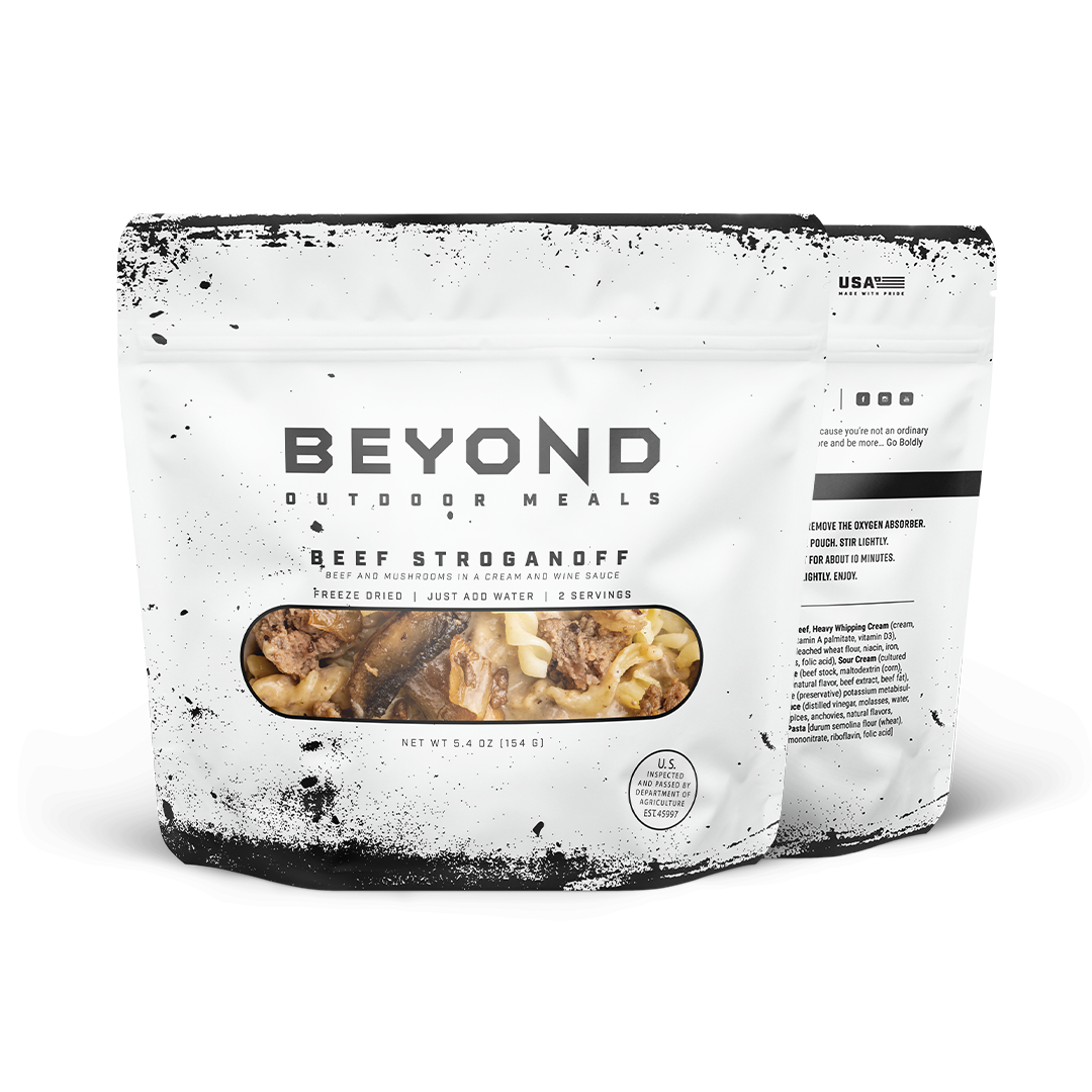 Beef Stroganoff Pouch by Beyond Outdoor Meals (710 calories, 2 servings)