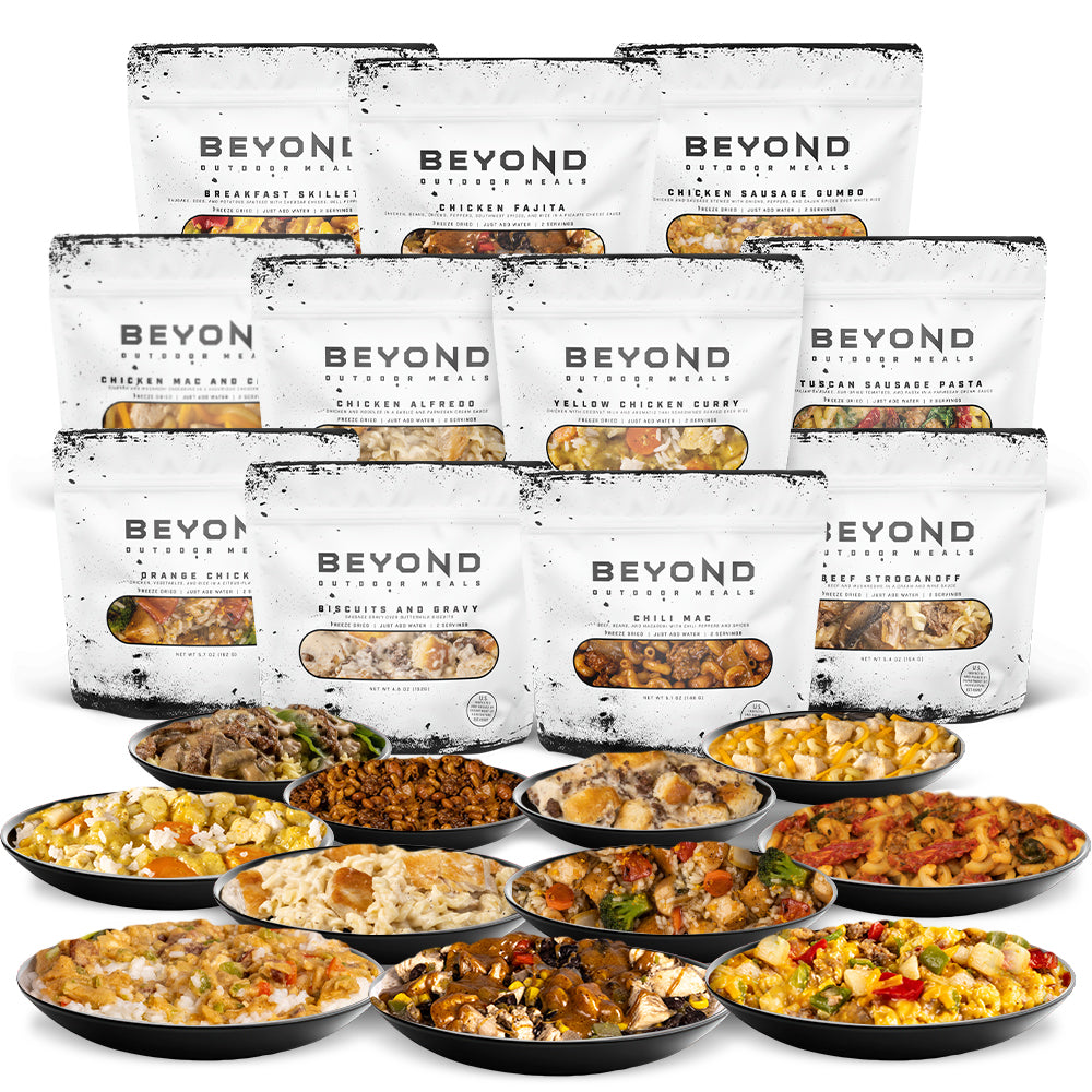 Beyond Outdoor Meals 11-Pack Sampler (7,810 calories, 22 servings)