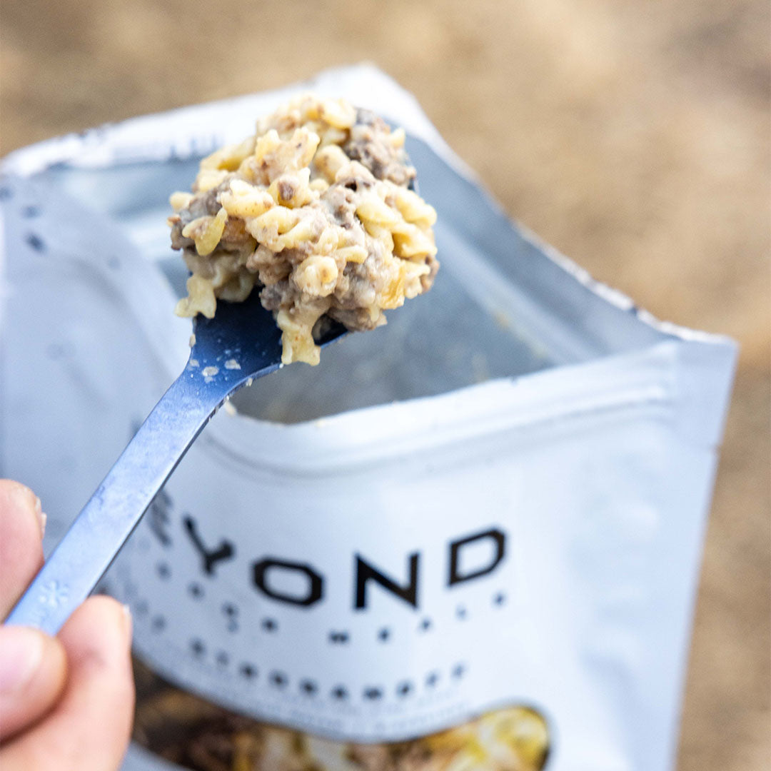 Beef Stroganoff Pouch by Beyond Outdoor Meals (710 calories, 2 servings)