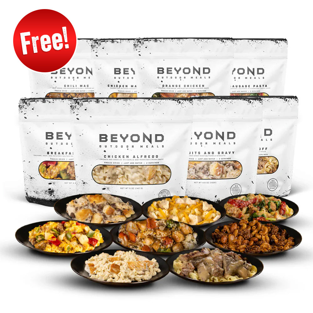 Beyond Freeze-dried meal pouches included in Independence Day Bundle