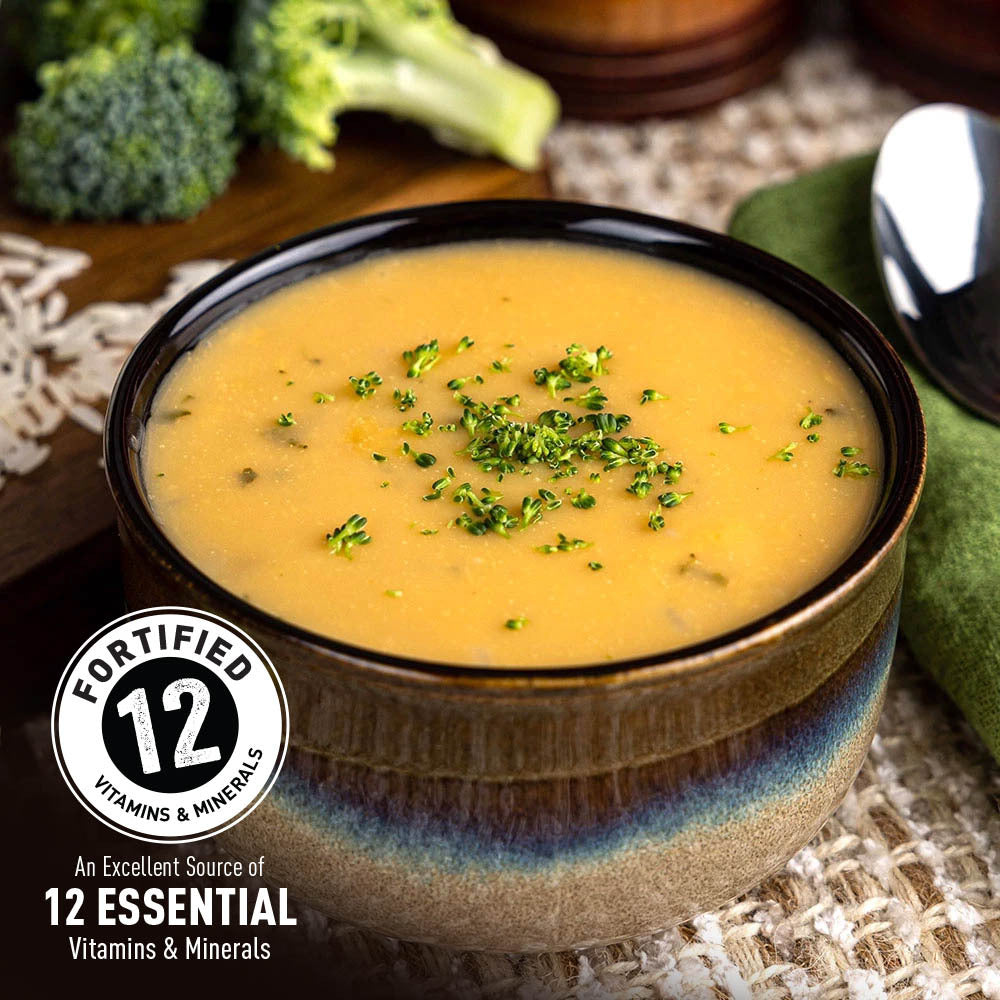 Creamy broccoli cheddar soup perfect for survival prepping