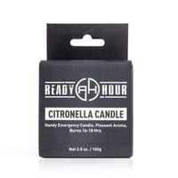 Thumbnail for front view of citronella candle by ready hour packaging 