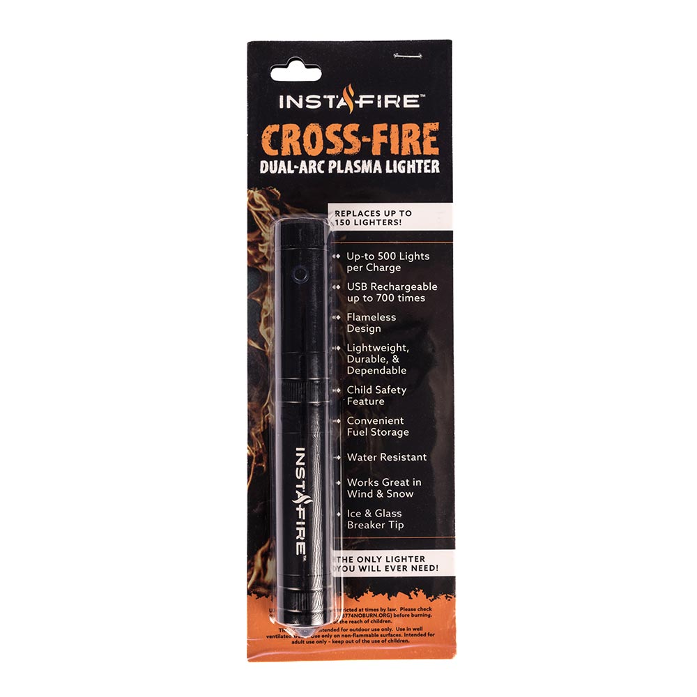 CROSS-FIRE® Dual-Arc Plasma Lighter by InstaFire (3-pack)