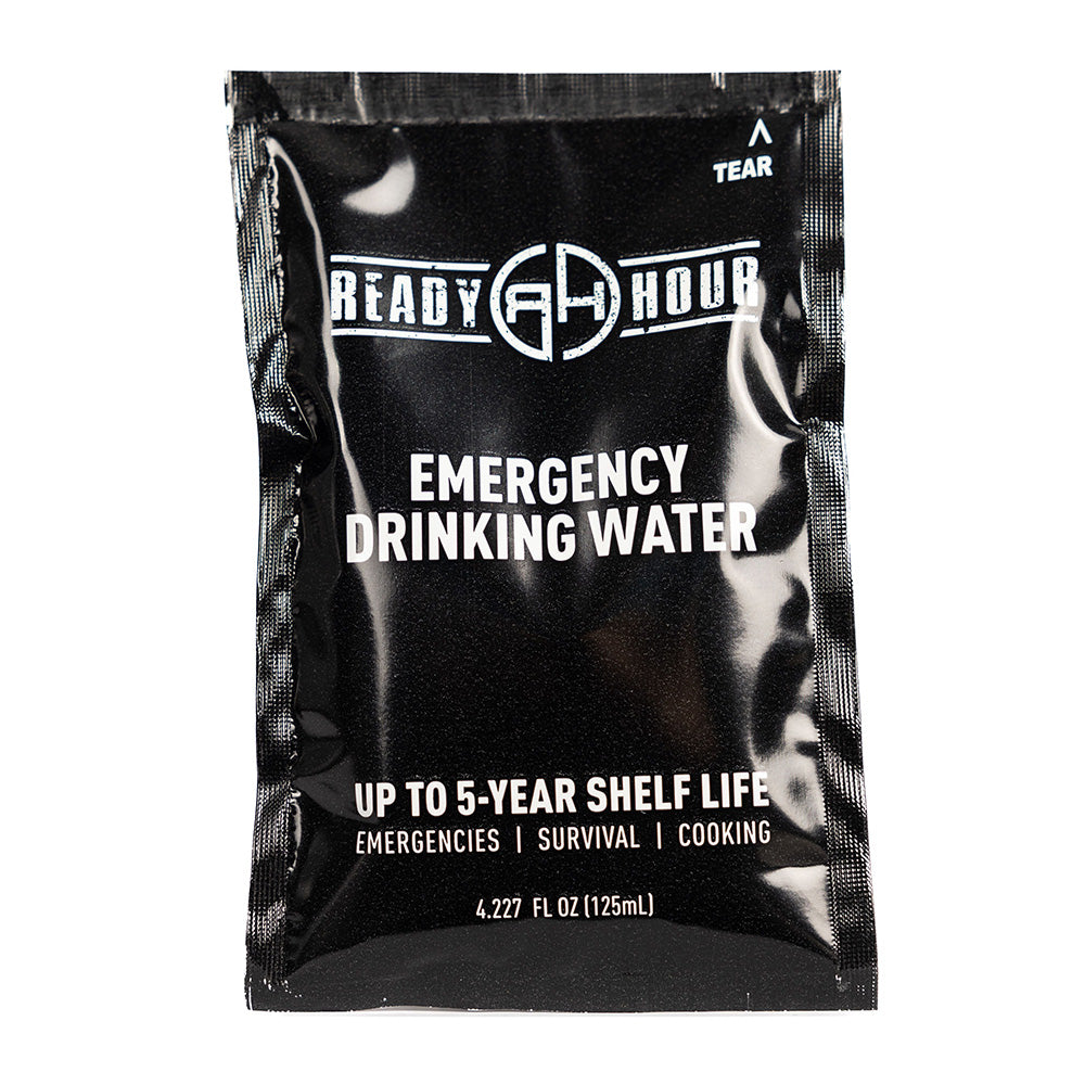 Emergency Drinking Water Pouch Case by Ready Hour (64 pouches)