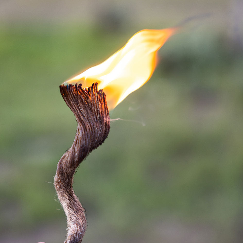 burning strand of instafire fire rope