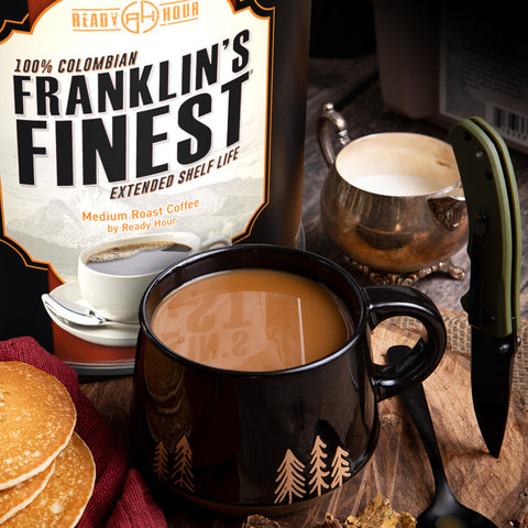 Image of Franklins Finest Coffee on table