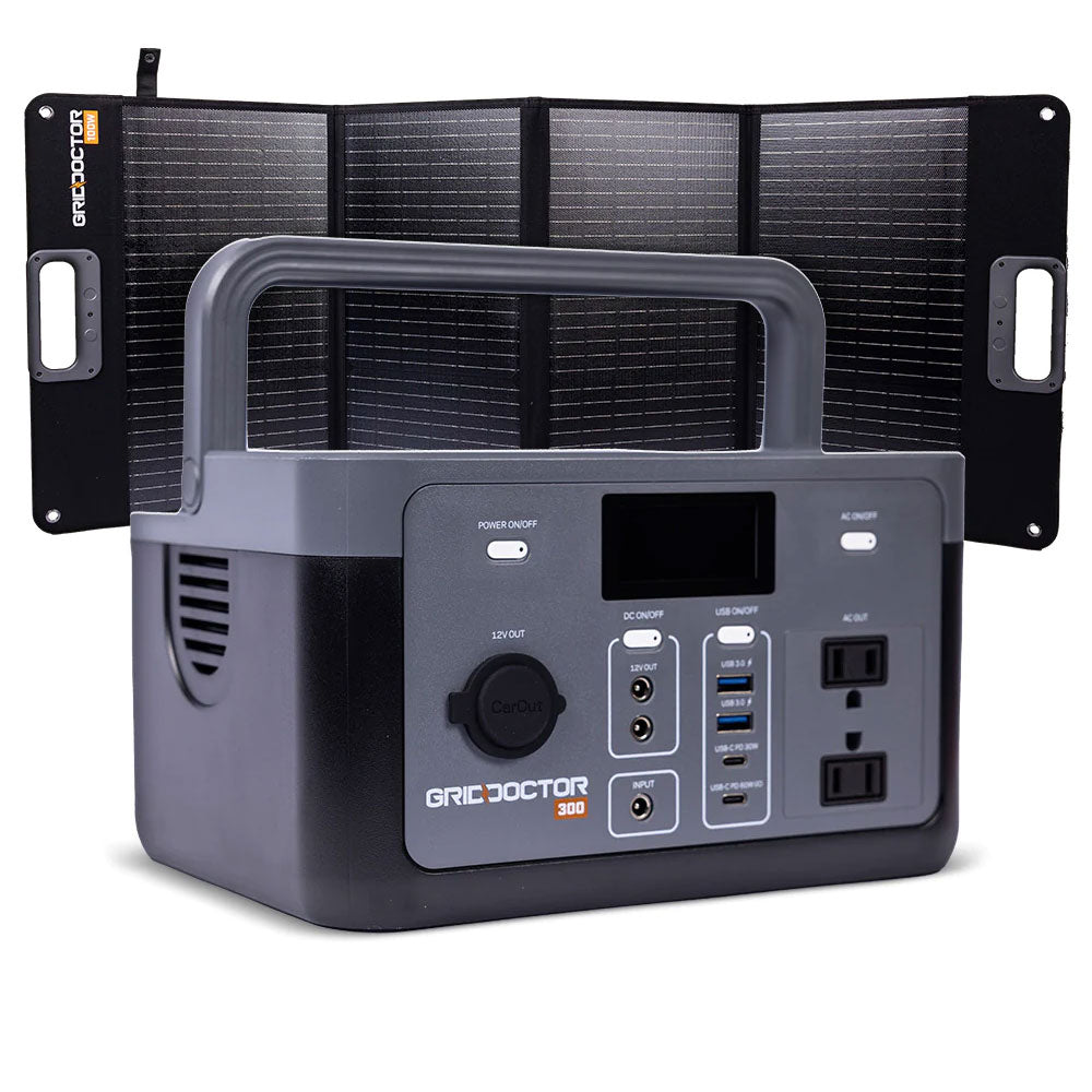 Grid Doctor 300 Solar Generator System + FREE 100W Solar Panel