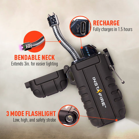 Image of Pocket Plasma Lighter WITH Flashlight by InstaFire