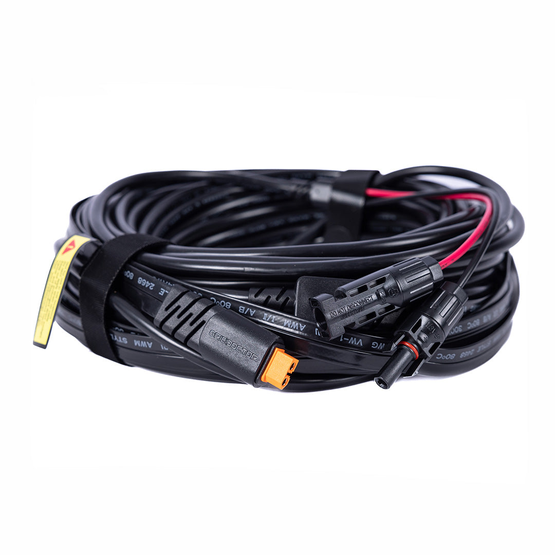 Coiled 75-Foot Extension Cord for the 2200 & 3300 Solar Generators by Grid Doctor outdoors