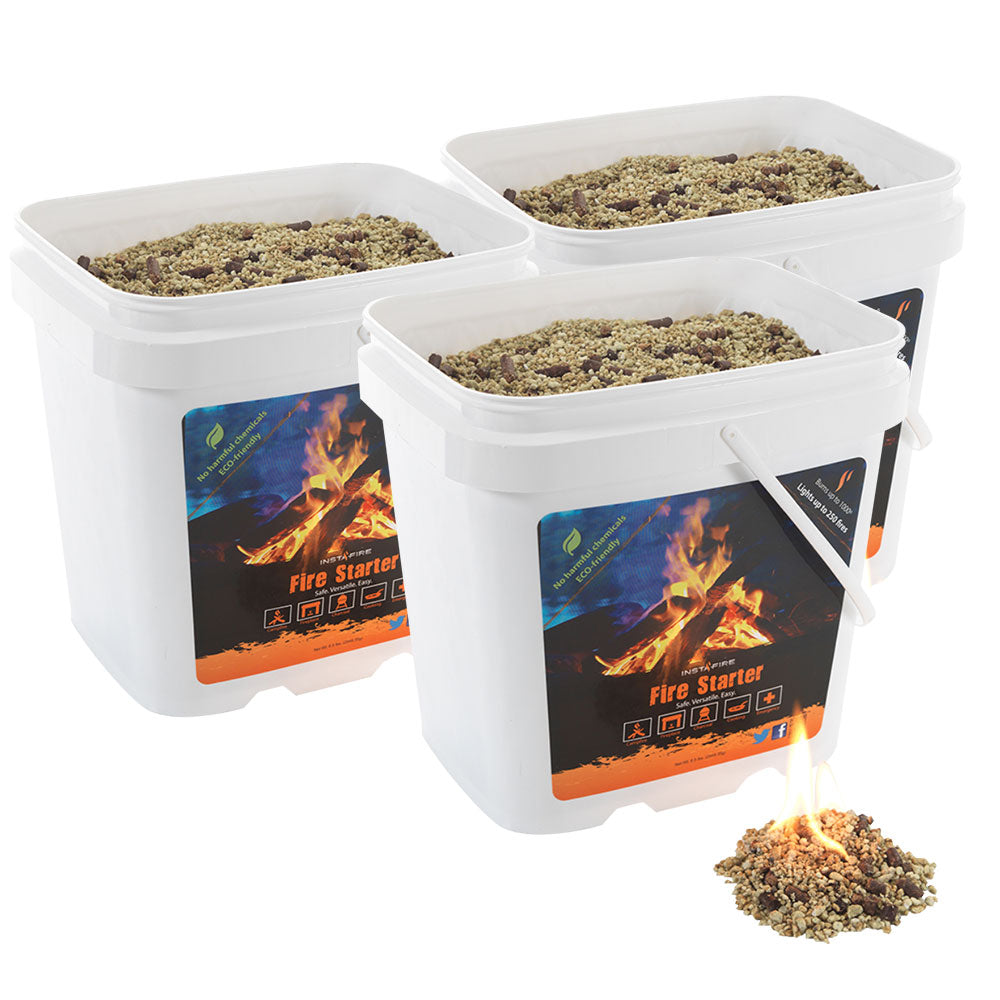 3 Bucket Bundle of Fire Starter & Fuel by InstaFire