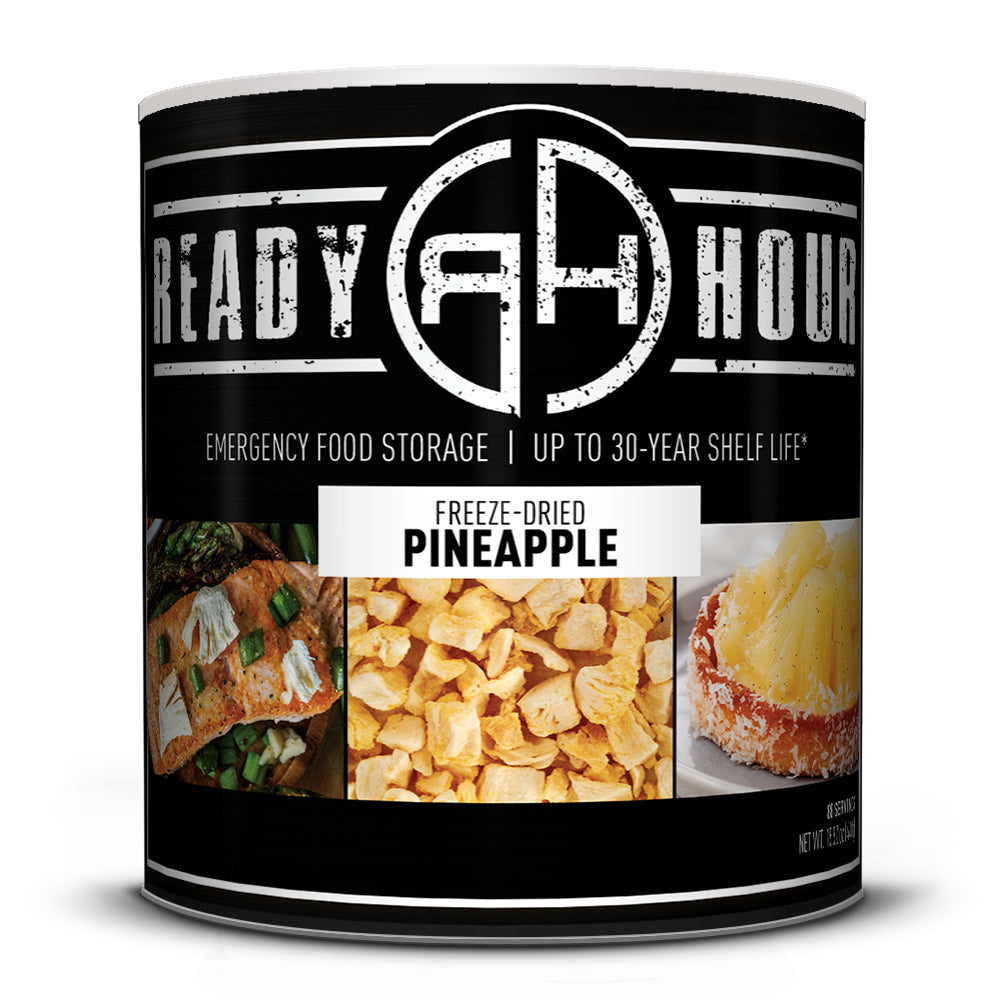 Ready Hour Freeze-Dried Pineapple Chunk #10 Can for emergency food storage