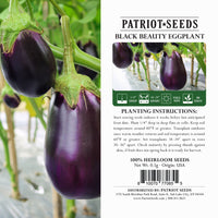 Thumbnail for black beauty eggplant seeds package label