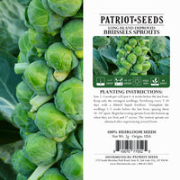 Thumbnail for Heirloom Long Island Improved Brussels Sprouts Seeds (1g) by Patriot Seeds