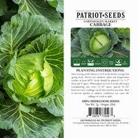 Thumbnail for Heirloom Copenhagen Market Cabbage Seeds (1g) by Patriot Seeds