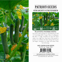 Thumbnail for straight eight cucumber seeds package label