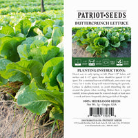 Thumbnail for buttercrunch lettuce heirloom seeds product label