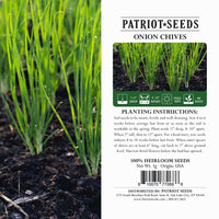 Thumbnail for heirloom onion chives product label