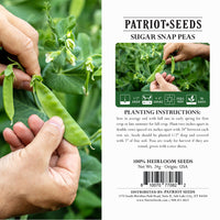 Thumbnail for heirloom sugar snap peas product label