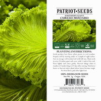 Thumbnail for heirloom souther giant curled mustard product label