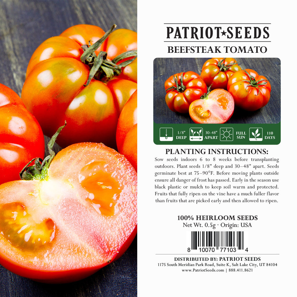 Organic Tomato Seeds - Beefsteak, Vegetable Seeds in Packets & Bulk