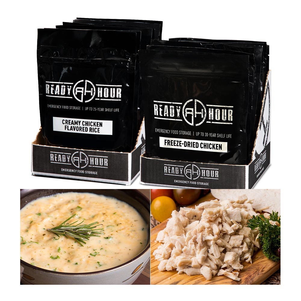 White Meat Chicken & Creamy Chicken Flavored Rice Case Pack Bundle