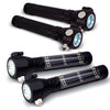 9-in-1 Multi-Function LED Solar Rechargeable Flashlight (4-pack)