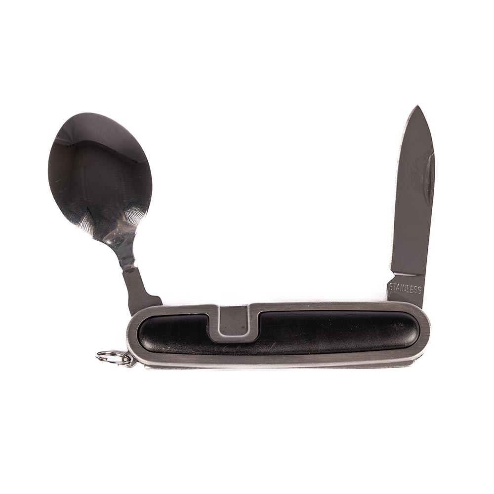 Spoon and knife attachments for cutlery tool