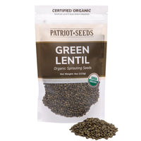 Thumbnail for Organic Green Lentil Sprouting Seeds by Patriot Seeds (4 ounces)