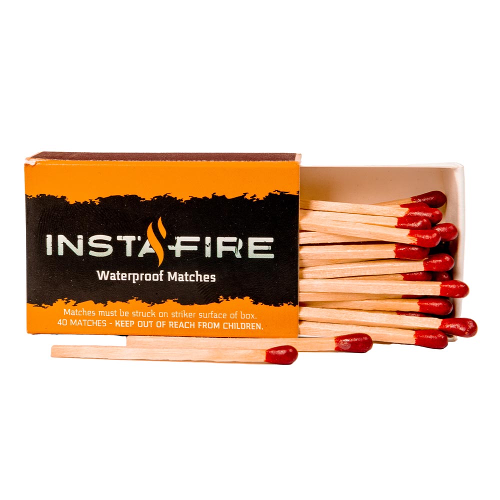 Waterproof Matches by InstaFire (Six 4-packs, total of 24 matchboxes)