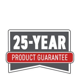 We offer a 25 year product quality assurance guarantee.