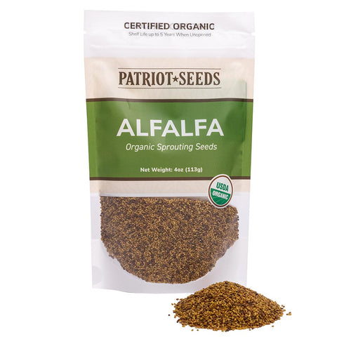 Image of Organic Alfalfa Sprouting Seeds by Patriot Seeds (4 ounces)