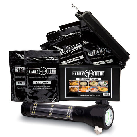 Image of 1-Week Food Supply Ammo Can PLUS FREE 9-in-1 Flashlight