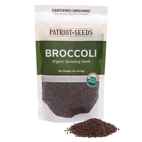 Image of Organic Broccoli Sprouting Seeds by Patriot Seeds (4 ounces)
