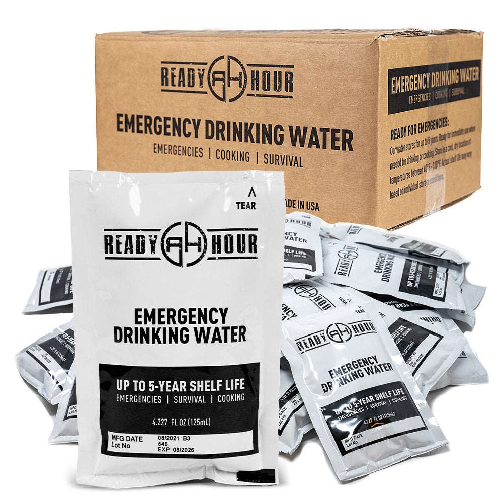 Emergency Water Pouch Case by Ready Hour (64 pouches) - DM