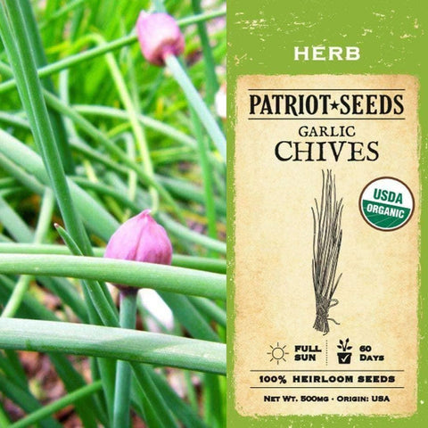 Image of Organic Garlic Chives Herb Seeds (500mg) - My Patriot Supply