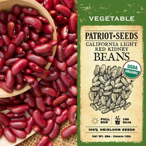 Image of Organic California Light Red Kidney Beans (28g) - My Patriot Supply