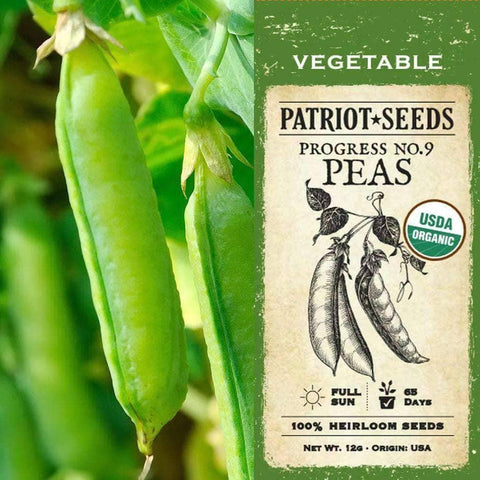 Image of Organic Progress No. 9  Pea Seeds (12g) - My Patriot Supply