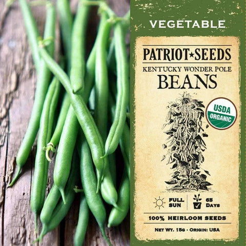 Image of Organic Kentucky Wonder Beans (15g) - My Patriot Supply