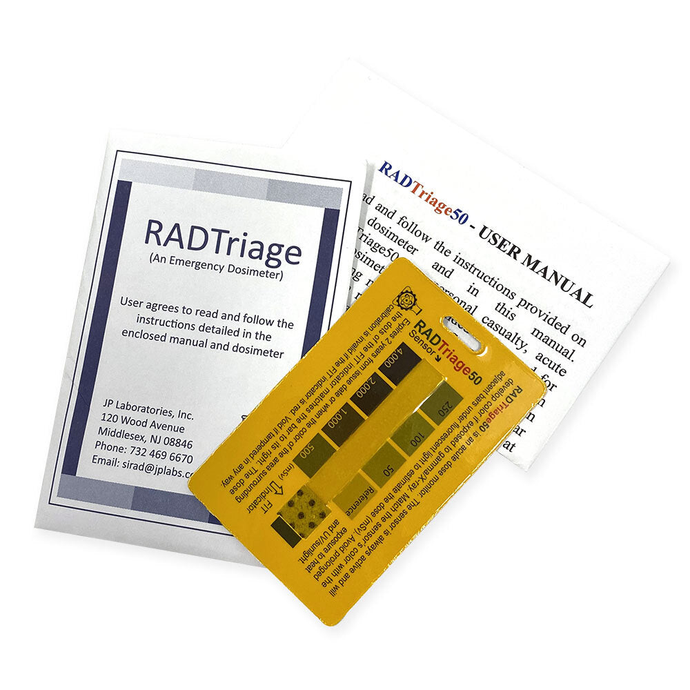 KIO3 (Potassium Iodate) Tablets & RADTriage50 Personal Radiation Dosimeter