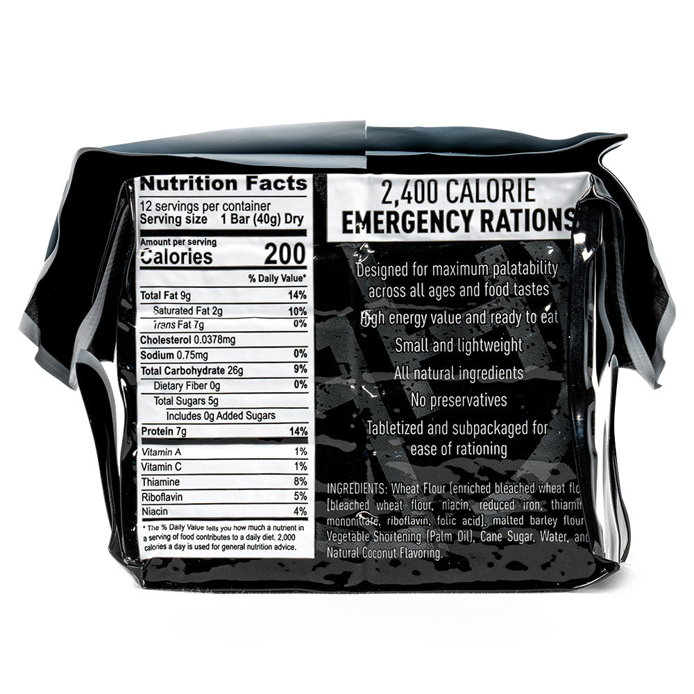 72,000 Calorie Emergency Ration Bars by Ready Hour (30 Day Supply)
