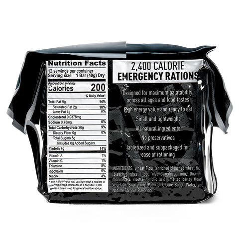 Image of 72,000 Calorie Emergency Ration Bars by Ready Hour (30 Day Supply)
