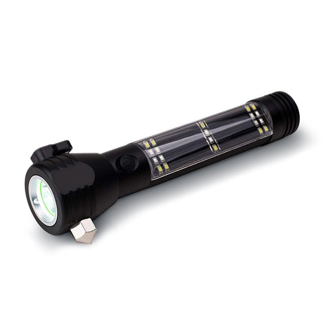 Image of 9-in-1 Multi-Function LED Solar Rechargeable Flashlight (4- pack)