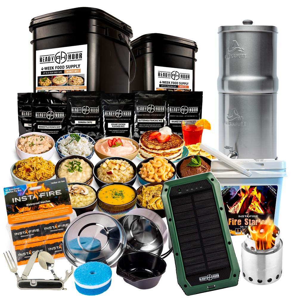 Ultimate Solar Power & Cooking Emergency Food Kit
