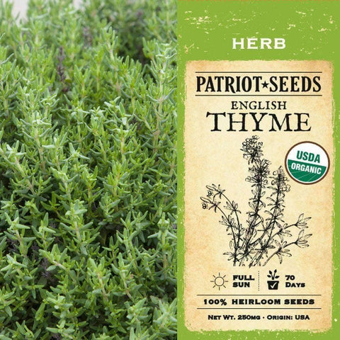Image of Organic English Thyme Herb Seeds (250mg) - My Patriot Supply